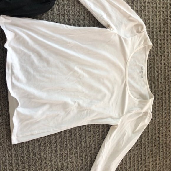 Ann Taylor Long Sleeve shirts -2 (one black/one white),  size small - Picture 2 of 6